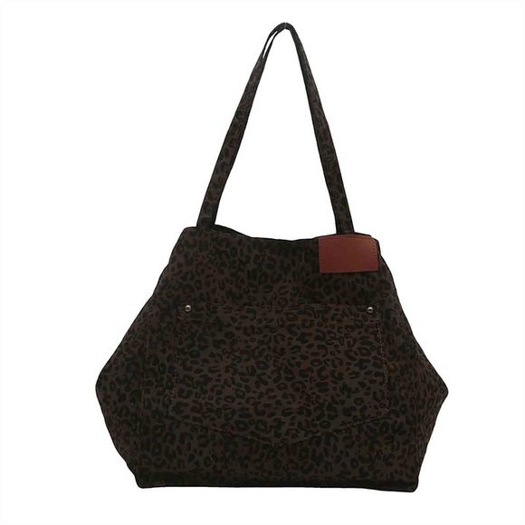 Leopard Print Canvas Tote Bag, Casual Large Capacity Tote Bag, c: - Picture 1 of 7